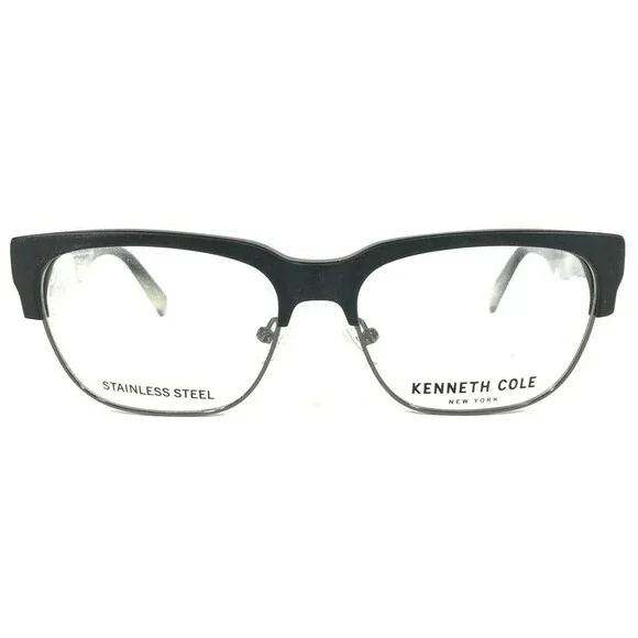 Kenneth Cole Eyeglasses Frames KC0257 005 MATTE Black Gray Horn 53-16-140 - Picture 1 of 12